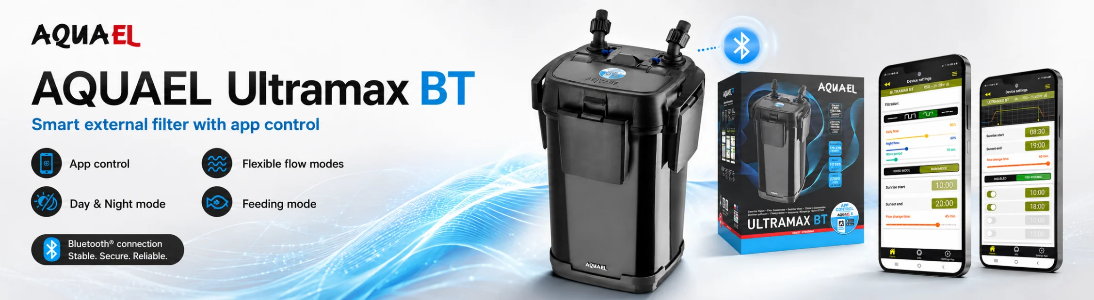 AQUAEL Ultramax BT � Smart Control of Your External Filter