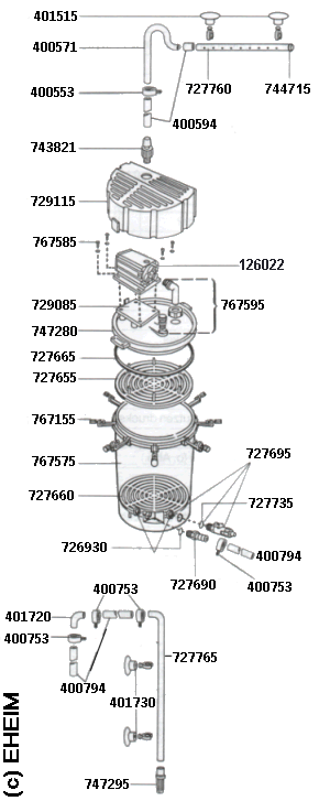 EHEIM 2260 Ersatzteile f�r Au�enfilter 