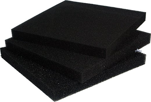 PPI Filter Foam Mat black 100x100x5 cm PPI Filter Foam Mat black 100x100x5 cm